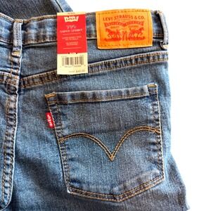 Levis Girls 710 Super Skinny Jeans Blue Stretch Adjustable Waist Size 16 Regular
